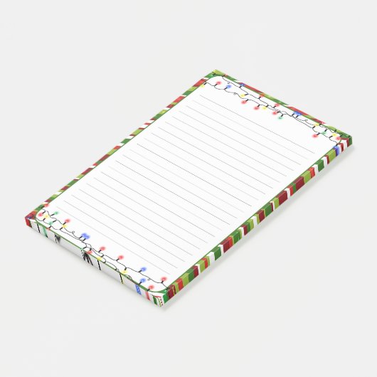 Kerstverlichting Feestdagen gevoerd Post-it® Notes (Schuin)