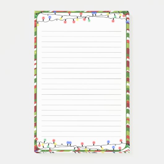 Kerstverlichting Feestdagen gevoerd Post-it® Notes (Voorkant)