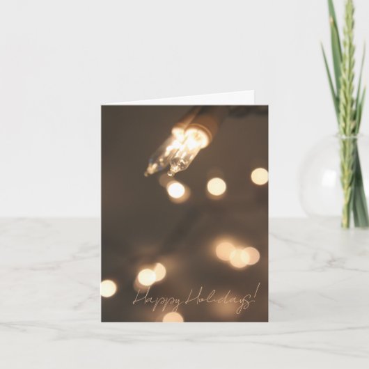 Kerstverlichting Feestdagen Kaart (Voorkant)