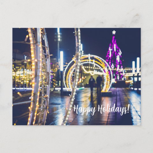 Kerstverlichting Feestdagenkaart (Voorkant)