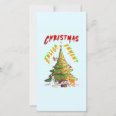 kerstverlichting feestdagenkaart (Voorkant)