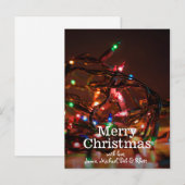 kerstverlichting feestdagenkaart (Voorkant / Achterkant)