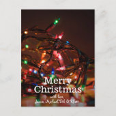 kerstverlichting feestdagenkaart (Voorkant)