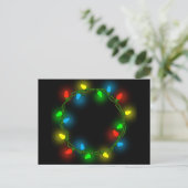 kerstverlichting feestdagenkaart (Staand voorkant)