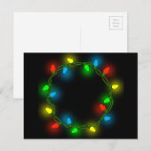kerstverlichting feestdagenkaart (Voorkant / Achterkant)