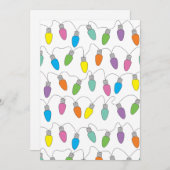 kerstverlichting feestdagenkaart (Voorkant / Achterkant)