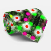 Kerstverlichting feestelijk plezier stropdas (Opgerold)