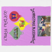 kerstverlichting fleece deken (Voorkant (Horizontaal))