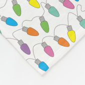 kerstverlichting fleece deken (Hoek)