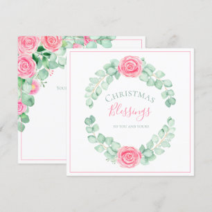 kerstverlichting Floral Eucalyptus Holiday Card