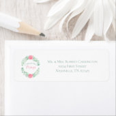 kerstverlichting Floral Eucalyptus Holiday Card Etiket (Insitu)