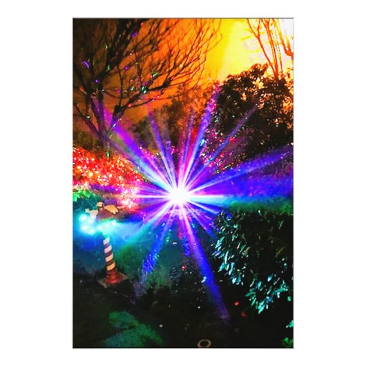 Kerstverlichting Foto Afdruk (Voorkant)