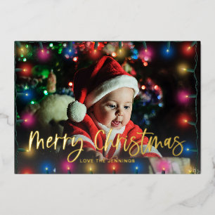 Kerstverlichting & Foto Folie Uitnodiging