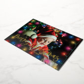 Kerstverlichting & Foto Folie Uitnodiging (Gedraaid)
