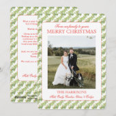 Kerstverlichting Garland Een foto  Feestdagenkaart (Voorkant / Achterkant)