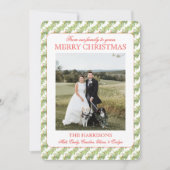 Kerstverlichting Garland Twee foto's  Feestdagenkaart (Voorkant)