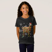 Kerstverlichting Geitenliefhebber Grappige Kerstma T-shirt (Voorkant volledig)