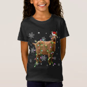 Kerstverlichting Geitenliefhebber Grappige Kerstma T-shirt (Voorkant)