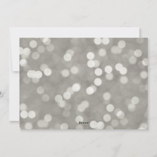 Kerstverlichting Getrouwd en heldere foto-overlay Feestdagenkaart (Achterkant)