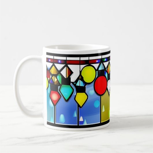 Kerstverlichting Glas in lood Mok (Links)