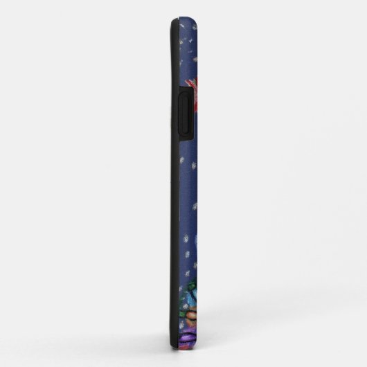 Kerstverlichting glimlachende sneeuwman Case-Mate iPhone case (Achterkant/rechts)