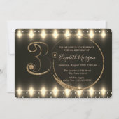 Kerstverlichting Goud Glitter 30e Verjaardag Kaart (Voorkant)