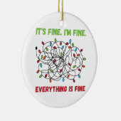 Kerstverlichting - Grappig in prima zijn prima Keramisch Ornament (Rechts)