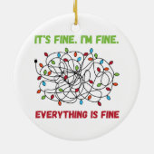 Kerstverlichting - Grappig in prima zijn prima Keramisch Ornament (Achterkant)