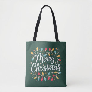 Kerstverlichting Grappige Kerst Vakantie Tote Bag