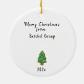 Kerstverlichting Grappige Medewerker Meme Art Whit Keramisch Ornament (Achterkant)