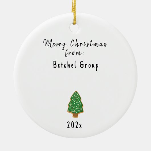 Kerstverlichting Grappige Medewerker Meme Art Whit Keramisch Ornament (Achterkant)