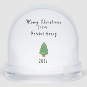 Kerstverlichting Grappige Medewerker Meme Art Whit Sneeuwbol (Achterkant)