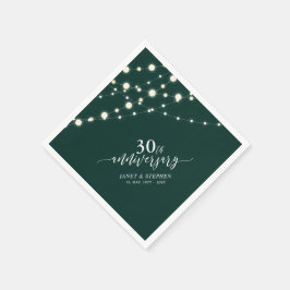 Kerstverlichting | Groene 30e trouwdag Servet