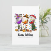 Kerstverlichting Groet Feestdagenkaart (Staand voorkant)