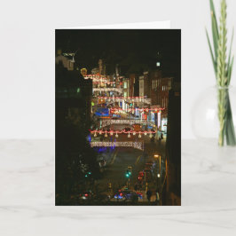 Kerstverlichting Guildford Feestdagen Kaart