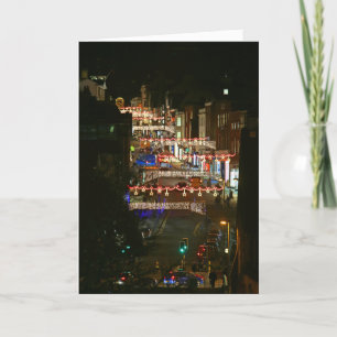 Kerstverlichting Guildford Feestdagen Kaart