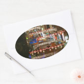 Kerstverlichting Guildford Ovale Sticker (Envelop)