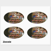 Kerstverlichting Guildford Ovale Sticker (Vel)