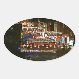 Kerstverlichting Guildford Ovale Sticker