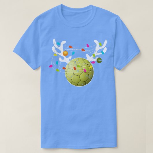 Kerstverlichting Handbal Grappige Kerstmis 85 T-shirt (Design voorkant)