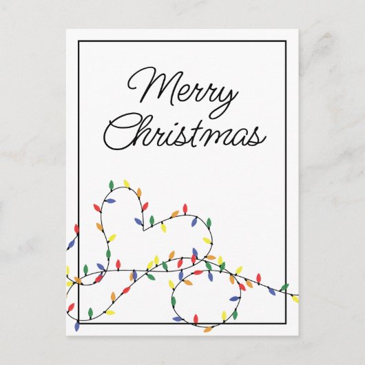 Kerstverlichting_Hart Briefkaart (Voorkant)