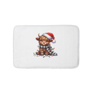 Kerstverlichting Highland Koe Baby Kerstlicht Badmat