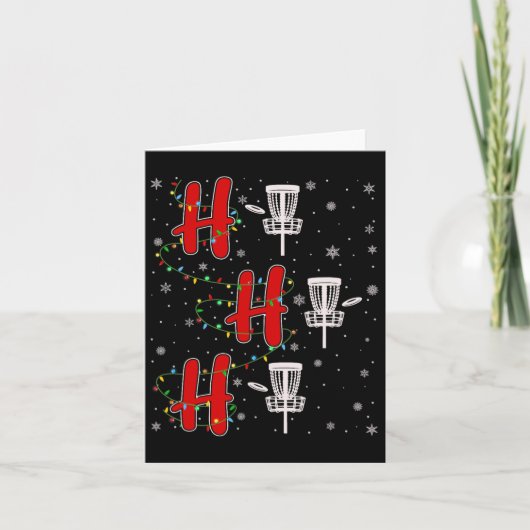 Kerstverlichting Ho Ho Ho Disc Golf Grappig Lelijk Kaart (Voorkant)