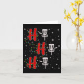 Kerstverlichting Ho Ho Ho Disc Golf Grappig Lelijk Kaart (Gele Bloem)