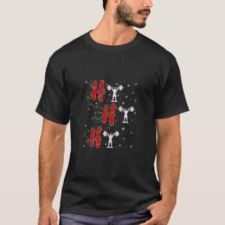 Kerstverlichting HO HO HO Powerlifting Grappige Ve T-shirt