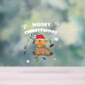 kerstverlichting hoogland koe lelijke zweten acryl bord (Neutraal)