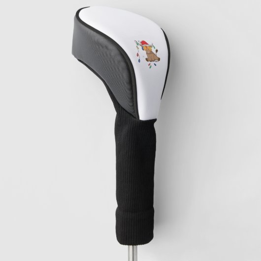 kerstverlichting hoogland koe lelijke zweten golfheadcover (Schuin)