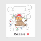 kerstverlichting hoogland koe lelijke zweten sticker (Vel)