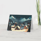 Kerstverlichting in Mountain Village Kaart (Voorkant)