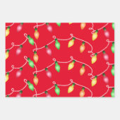 Kerstverlichting Inpakpapier 3 Vellen (Voorkant 3)